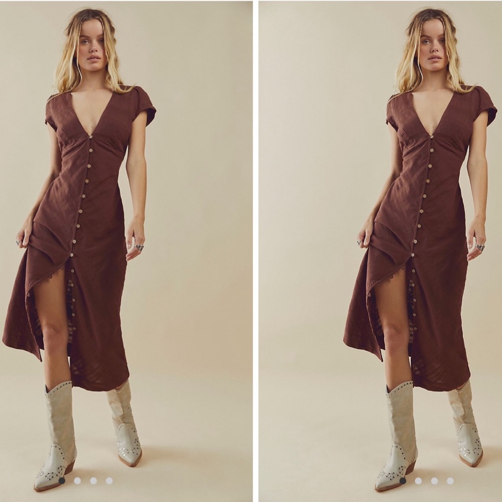 NWT Free People New in town midi dress